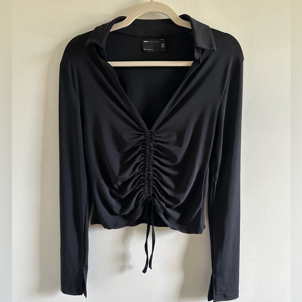 ASOS Women’s Black Dressy L/S Top Size Small (US 8)
